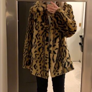 7 for all mankind faux fur coat